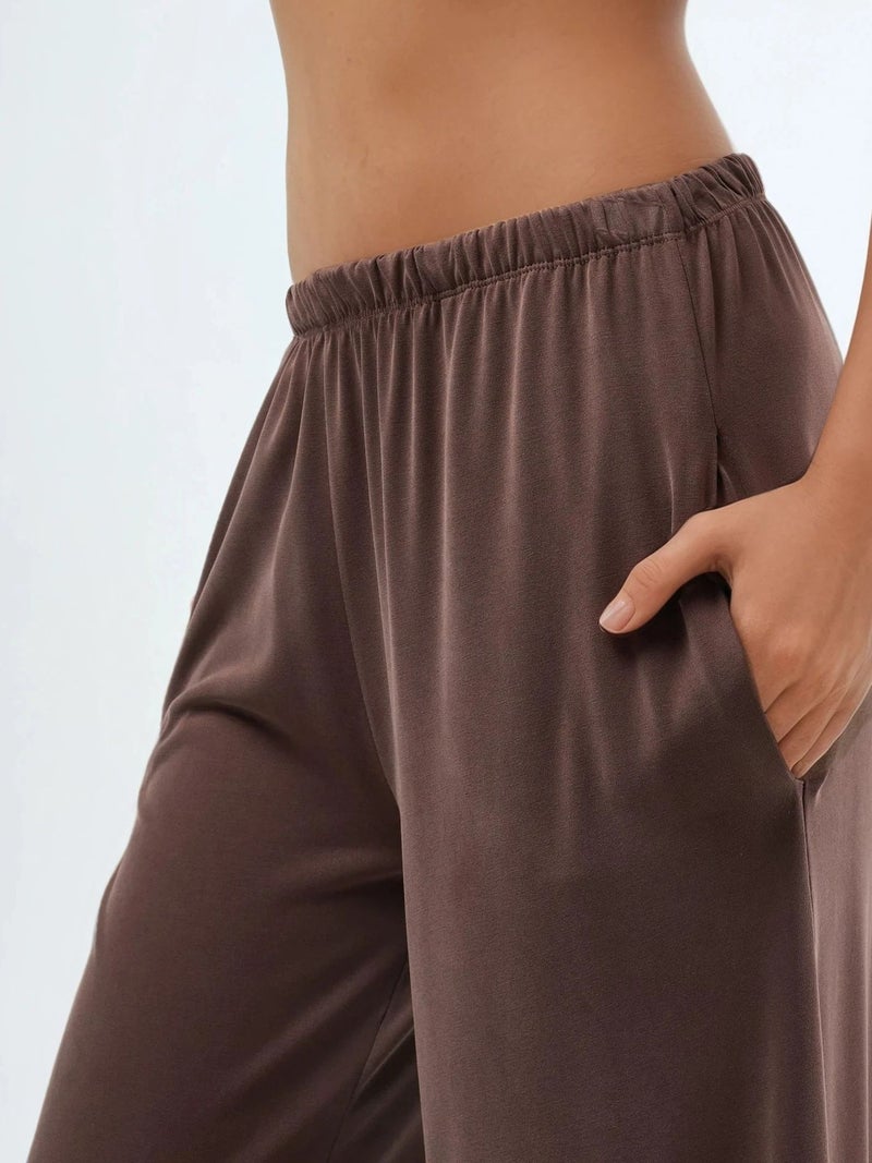 BUSEM Elastic Waist Straight Leg Modal Pants - Image 5